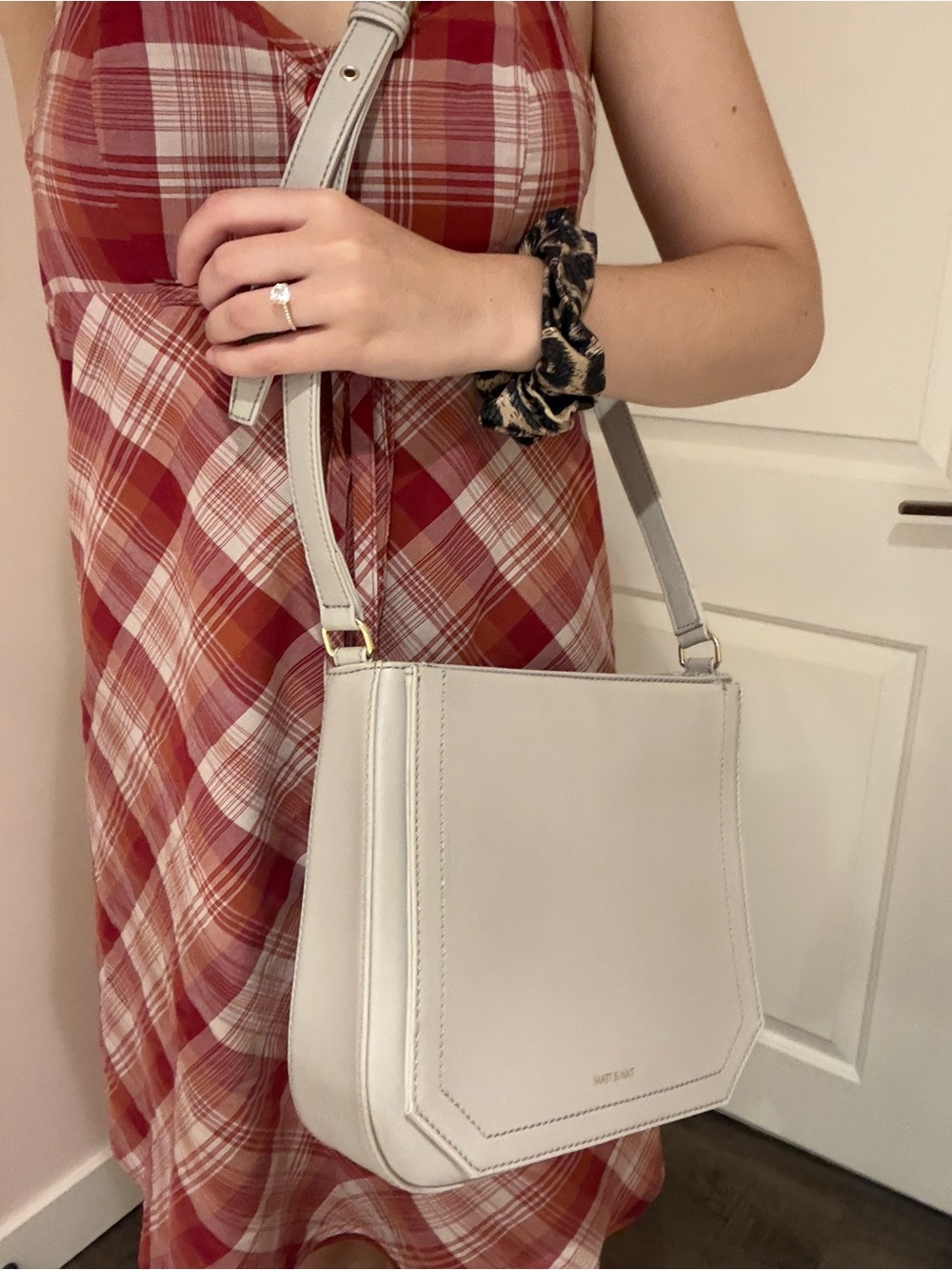 Matt & Nat Off-White Structured Shoulder Bag